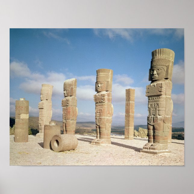 Die atlanteanischen Säulen oben auf der Pyramide B Poster (Vorne)
