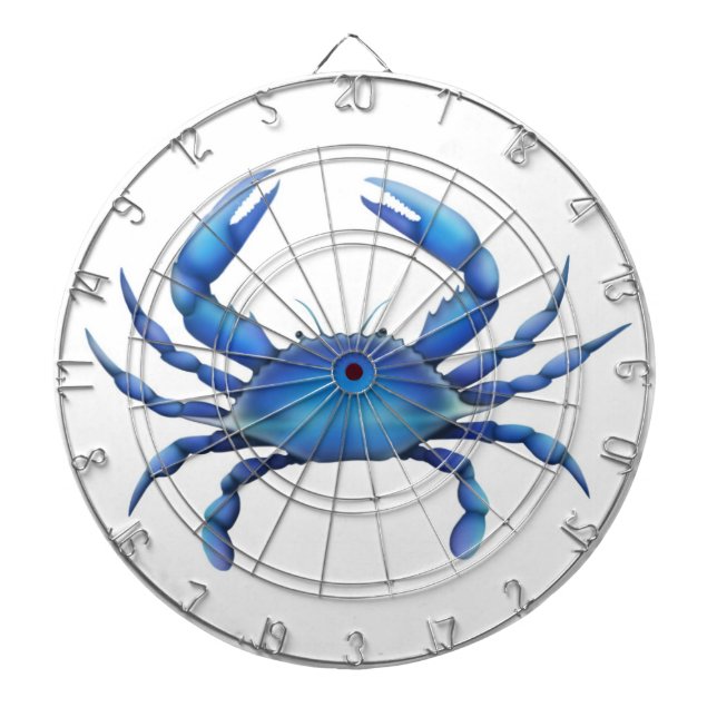Die atlantische blaue Krabben-Dartscheibe Dartscheibe (vorne)