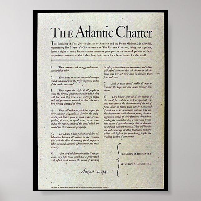 Die Atlantische Charta Poster (Vorne)