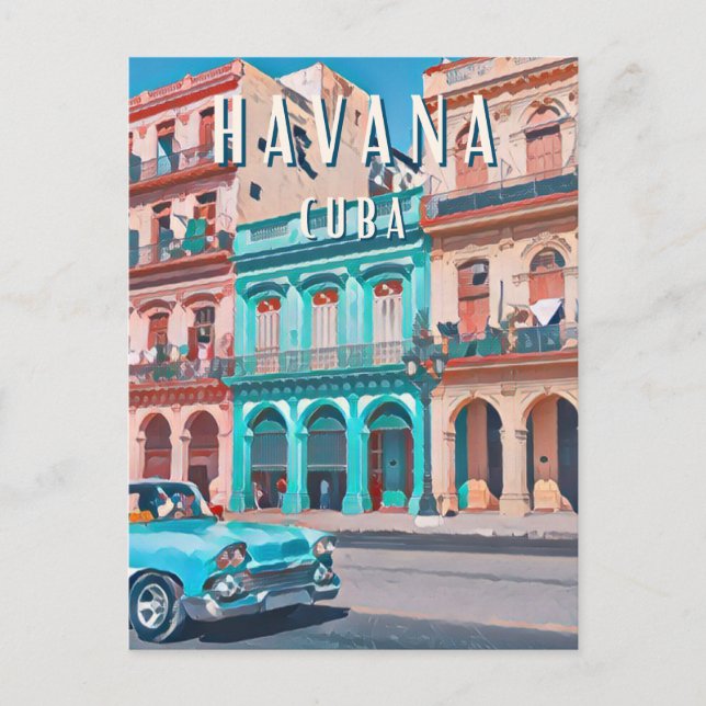 die Atmosphäre in Havanna Postkarte (Vorderseite)