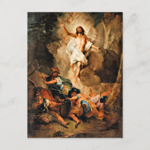 Die Auferstehung Christi, schöne Kunstmalerei Postkarte