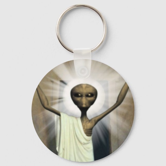 Die Auferstehung der Alien Jesus Schlüsselanhänger (Vorderseite)