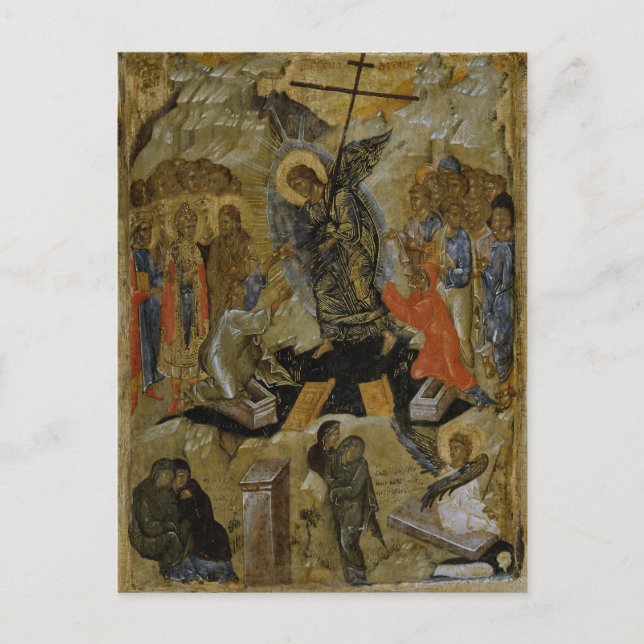 Die Auferstehung des christlich-orthodoxen Pascha- Postkarte (Vorderseite)