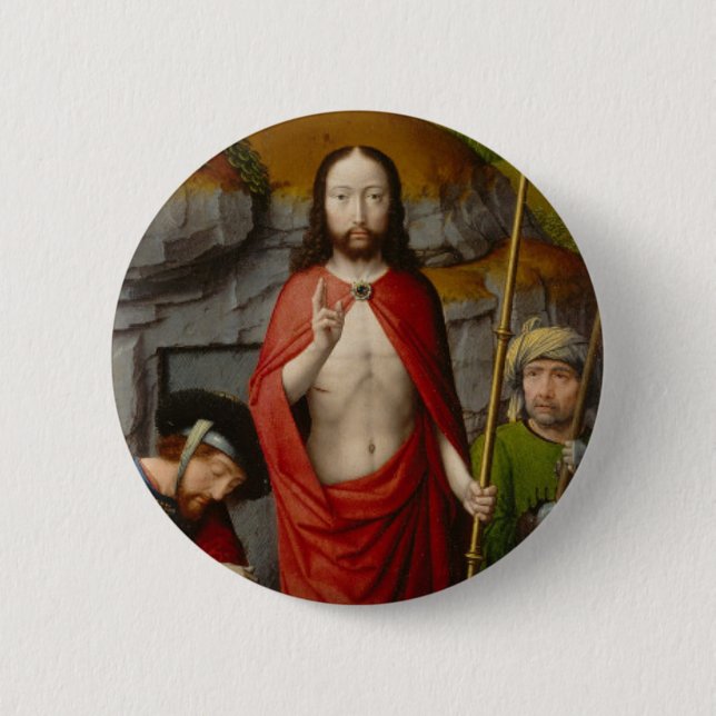 Die Auferstehung, mit den Pilgern von Emmaus Button (Vorderseite)