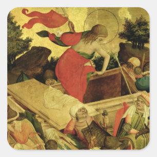 Die Auferstehung, Platte von St- Thomasaltar Quadratischer Aufkleber