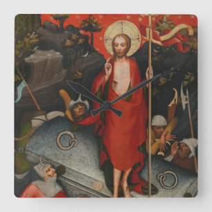 Die Auferstehung Quadratische Wanduhr