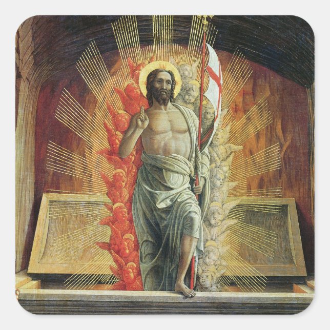 Die Auferstehung Quadratischer Aufkleber (Vorderseite)