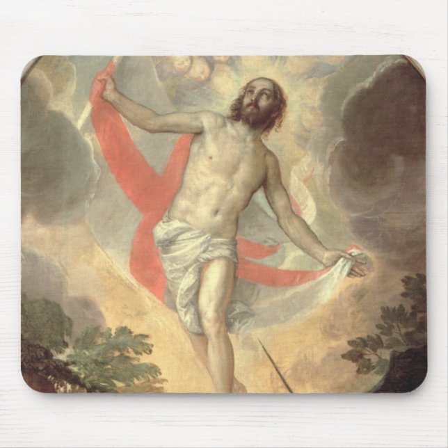 Die Auferstehung von Christus (Öl auf Leinwand) Mousepad (Vorne)