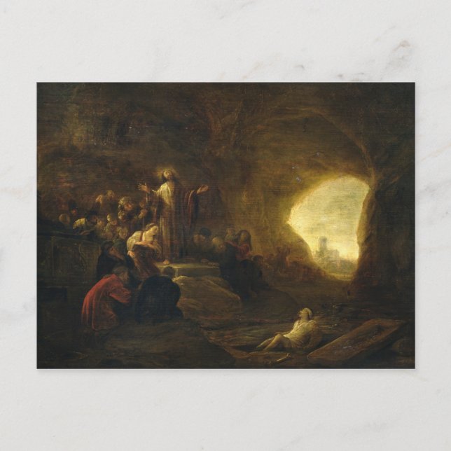 Die Auferstehung von Lazarus 2 Postkarte (Vorderseite)