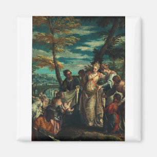 Die Auffindung des Moses von Veronese Fine Art Magnet