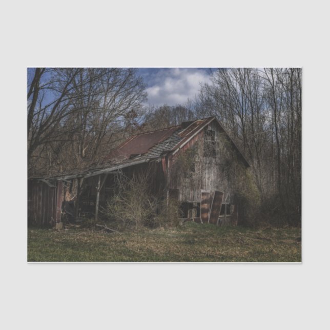 Die Aufgabe des Holzstalls im Wald Seidenpapier (Vorderseite)