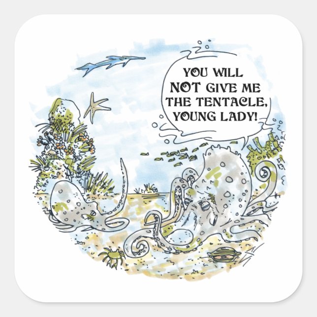 Die Aufkleber des Tentacle-Quadrats (Vorderseite)