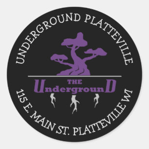 Die Aufkleber für das Untergrund Vaping Shop-Logo