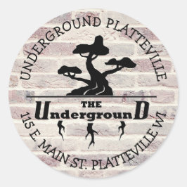 Die Aufkleber für das Untergrund Vaping Shop-Logo