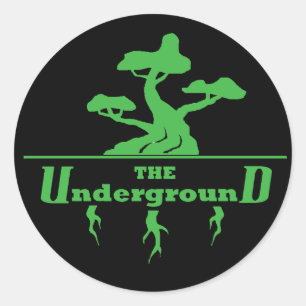 Die Aufkleber für das Untergrund Vaping Shop-Logo