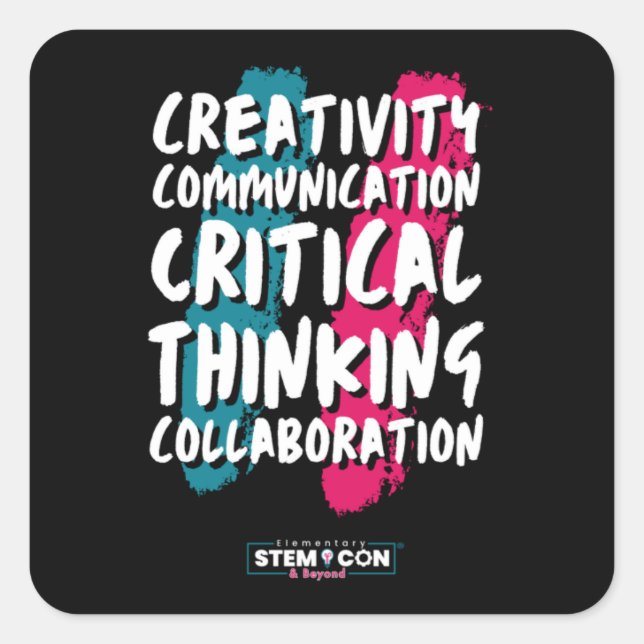 Die Aufkleber für den STEM-Platz mit 4 C (Vorderseite)