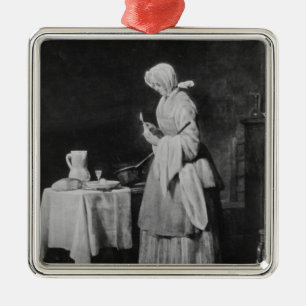 Die aufmerksame Krankenschwester, c.1738 Silbernes Ornament