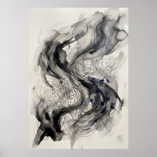 Die aufsteigende Wandkunst des Rauchgeistes Poster (Vorne)