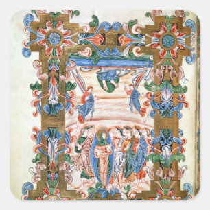 Die Aufszension Christi Quadratischer Aufkleber