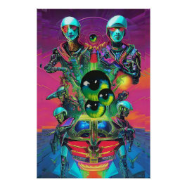 Die Augen fliegen den Sternenhimmel Poster