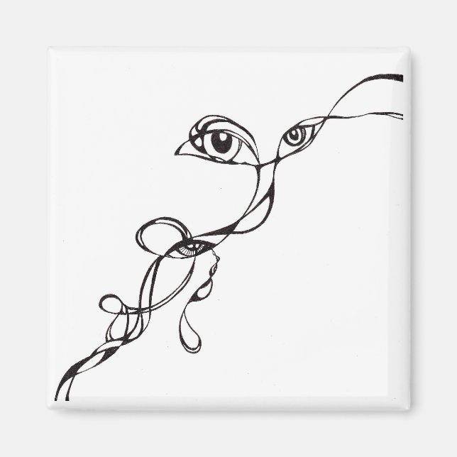 Die Augen im Dunkeln Magnet (Vorne)