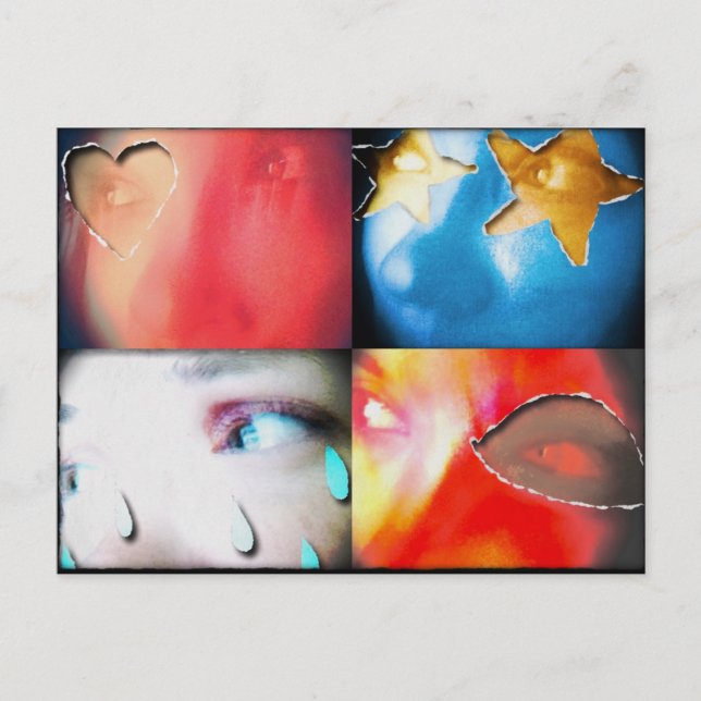 Die Augen sagen allen Postkarten (Vorderseite)