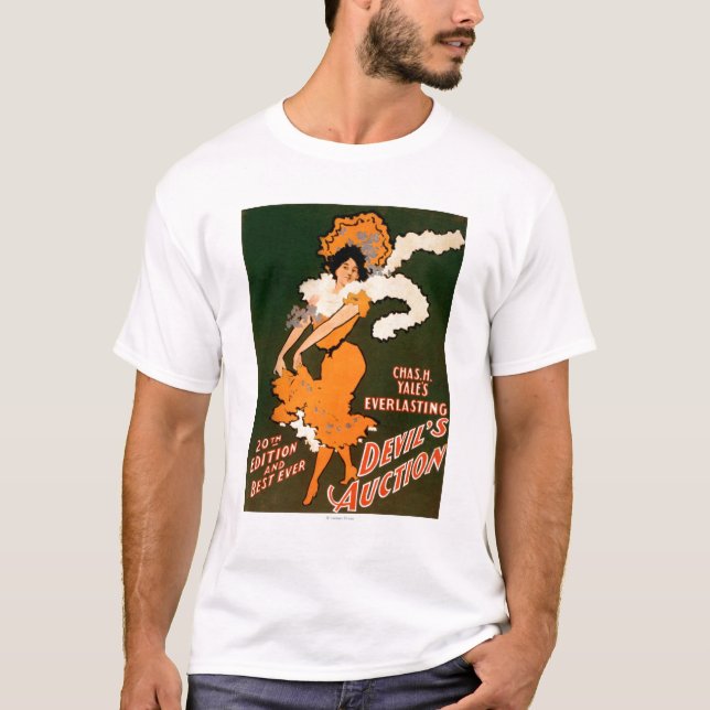 Die Auktions-Frau des Teufels im Kostüm-Theater T-Shirt (Vorderseite)