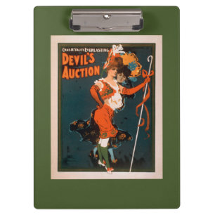 Die Auktions-Frau des Teufels in Kostüm-Theater 2 Klemmbrett