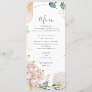 Die Aureate Frame Florale Grüne Hochzeit  Menükarte