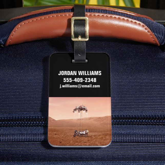 Die Ausdauer lief sicher auf den Mars. Gepäckanhänger (Vorderseite Insitu 2)