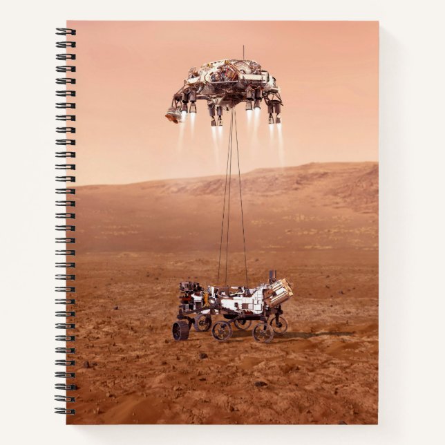 Die Ausdauer lief sicher auf den Mars. Notizbuch (Vorderseite)