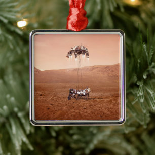 Die Ausdauer lief sicher auf den Mars. Ornament Aus Metall