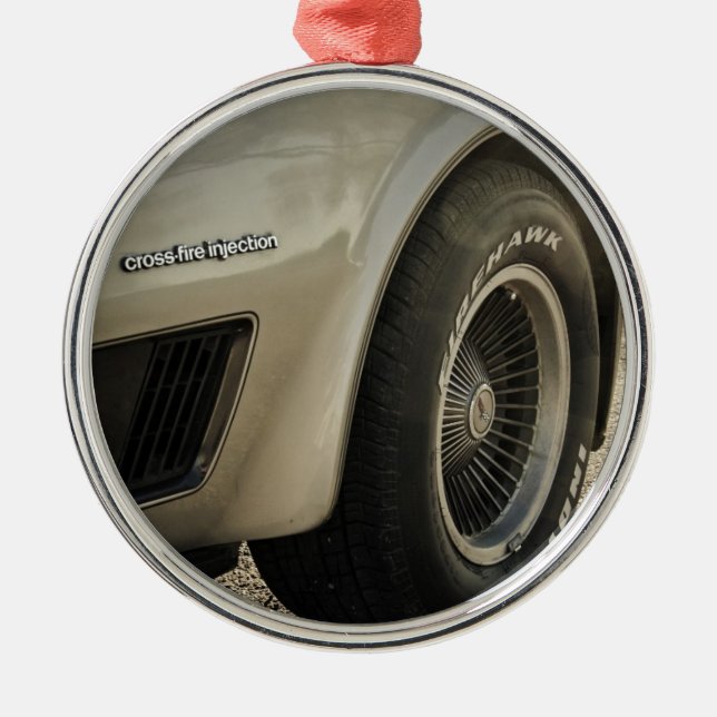 Die Ausgaben-Rad 1982 Chevrolet Corvette Silbernes Ornament (Vorne)