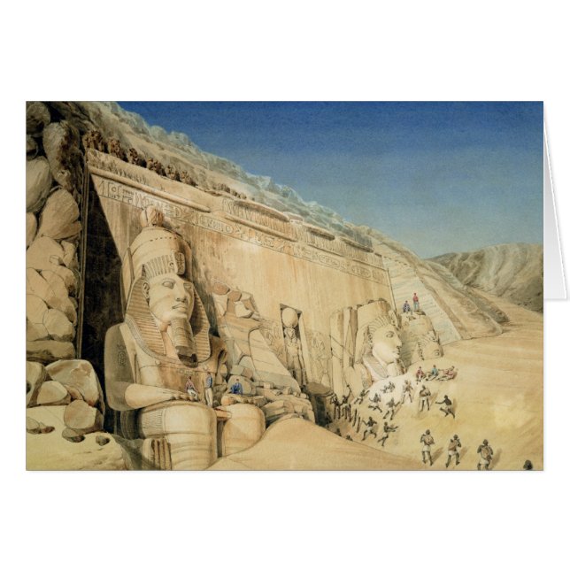 Die Aushöhlung des großen Tempels von Ramesses II, (Vorderseite (Horizontal))