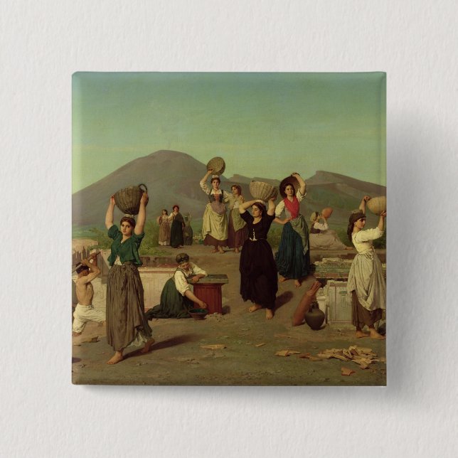 Die Aushöhlungen in Pompeji, 1865 Button (Vorderseite)