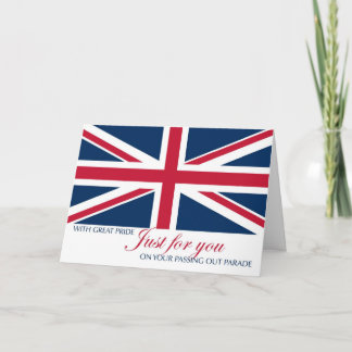 Die Ausreise der Parade gratulieren Union Jack Karte