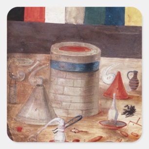 Die Ausrüstung des Alchemisten, angeblich Quadratischer Aufkleber