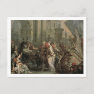 Die Ausschiffung von Kleopatra am Tarsus (Öl an Postkarte