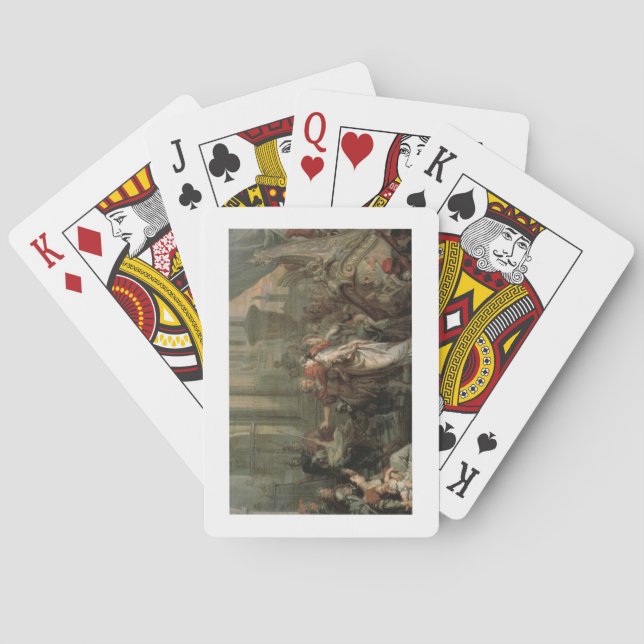 Die Ausschiffung von Kleopatra am Tarsus (Öl an Spielkarten (Rückseite)