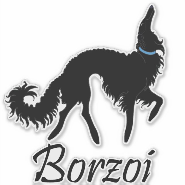 Die Ausschneiden des Ballet Borzoi Aufkleber (Vorderseite)