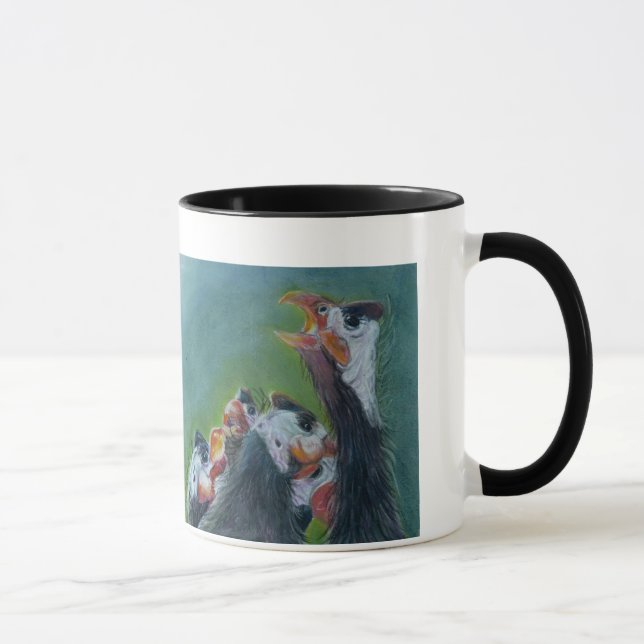 Die Ausschuss-Guinea-Geflügel-Tasse Tasse (Rechts)