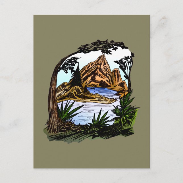 Die Außenanlagen Postkarte (Vorderseite)