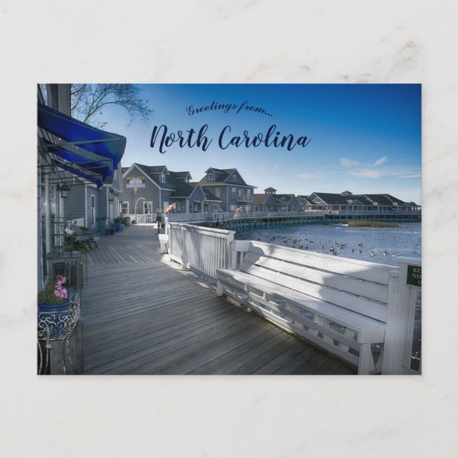 Die Außenbänke Boardwalk North Carolina USA Postkarte (Vorderseite)