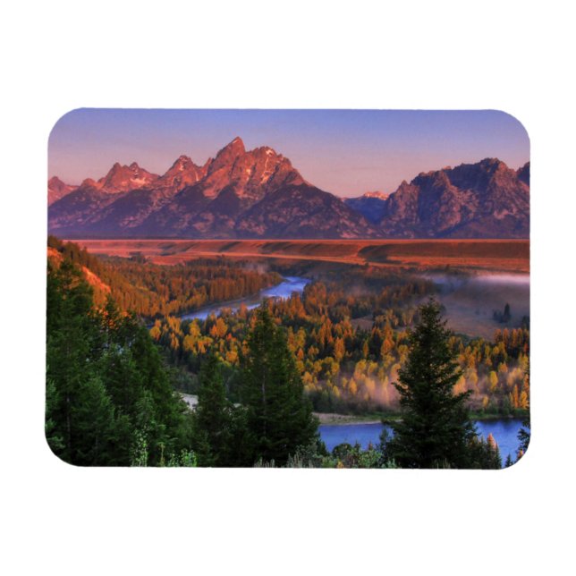 Die Aussicht am Morgen Magnet (Horizontal)
