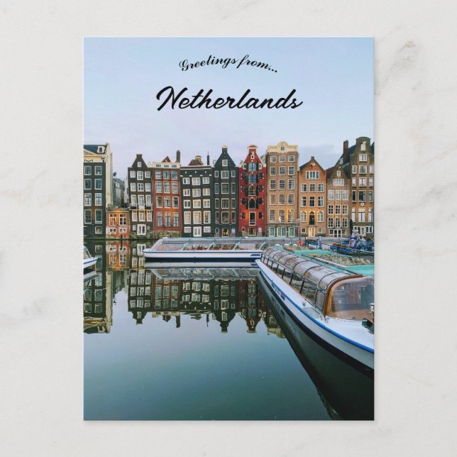 Die Aussicht auf Amsterdam Niederlande Postkarte (Vorderseite)