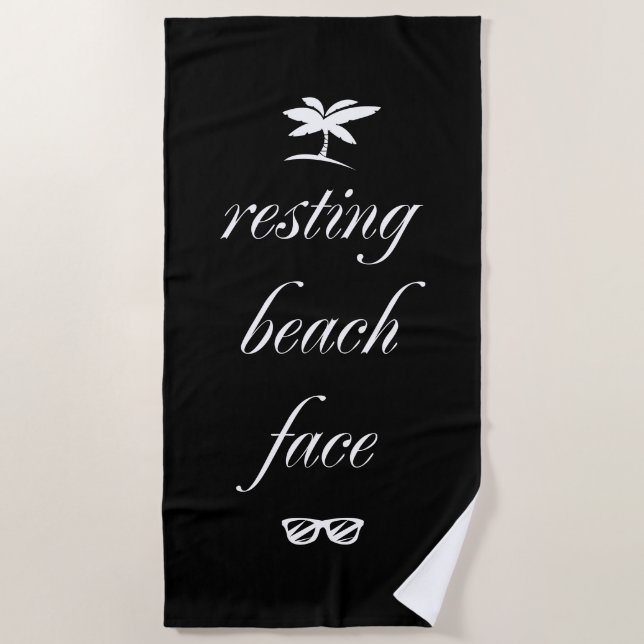 Die Aussicht auf den Strand Strandtuch (Vorderseite)