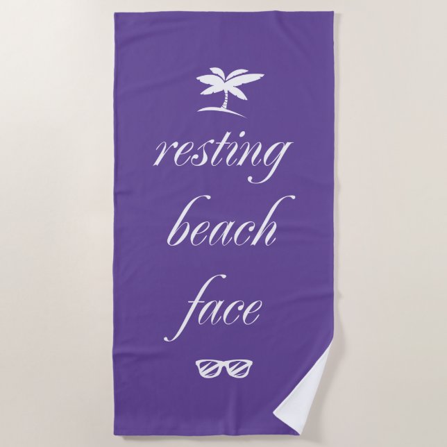 Die Aussicht auf den Strand Strandtuch (Vorderseite)