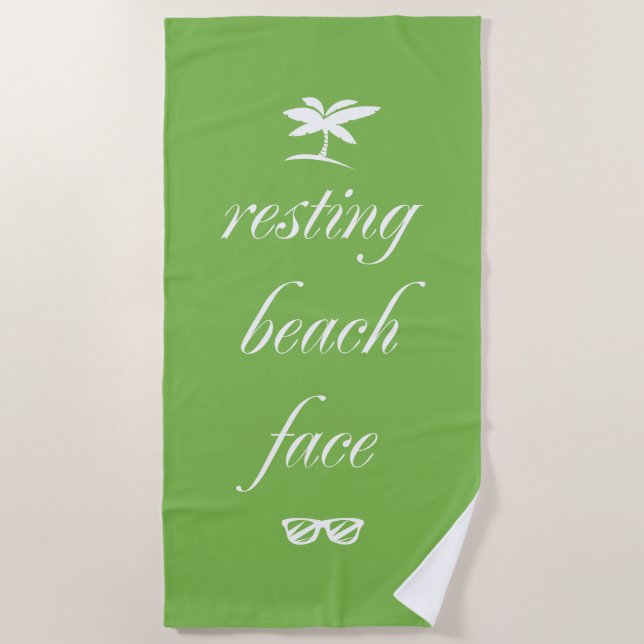 Die Aussicht auf den Strand Strandtuch (Vorderseite)