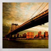 Die Aussicht auf die Brücke von Manhattan von der
