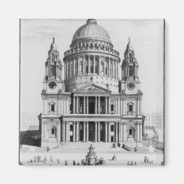 Die Aussicht auf die St. Paul's Cathedral Magnet (Vorne)